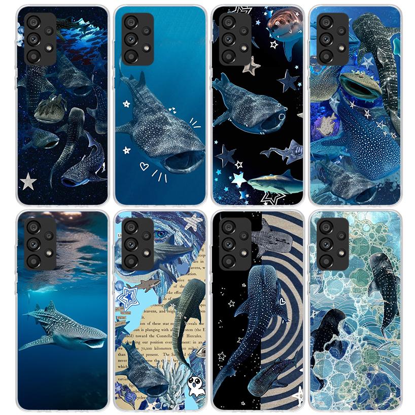 Ocean Whale Shark Phone Case For Samsung Galaxy A52 A51 A50S A32 A22 A12 A02S A72 A71 A31 A70 A30S Note 20 Ultra 10 Plus S10 Gal