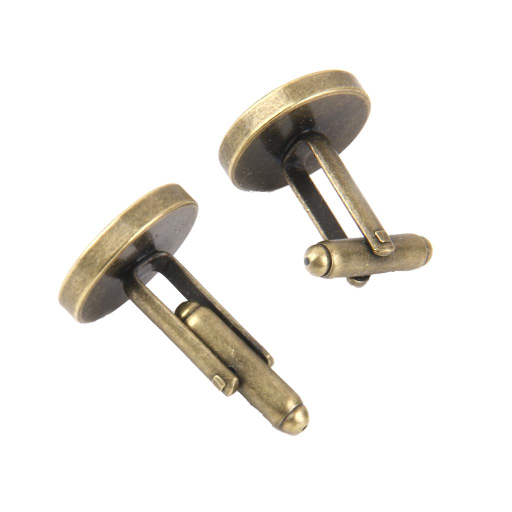 10 шт., 16 мм, круглые пустые настройки, базовые подушечки, запонки, запонки «сделай сам»