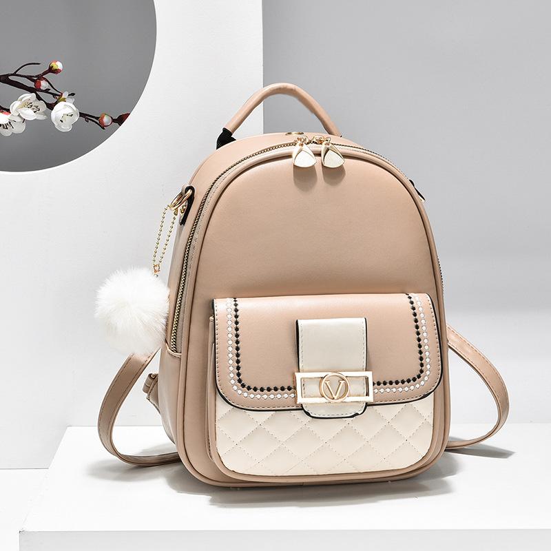 Backpack 2025 New Women's Fashion Travel Backpack Girl Embroidered Thread Student Shoulder Crossbody School Bag Woman