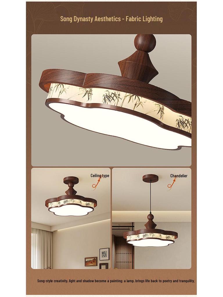 Бамбуковая ткань, люстра для столовой или спальни