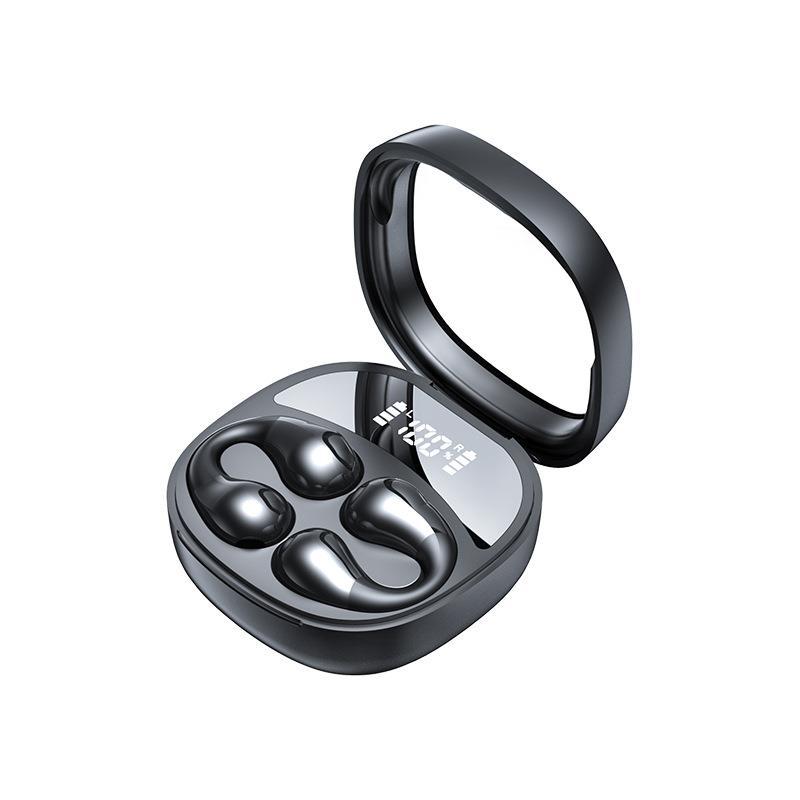 Новые беспроводные Bluetooth-наушники безболезненны, цифровой дисплей с движением защемления уха
