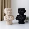 Flower Planter Muscle Man Artistic Modeling Sculpture Dual Use Flower Vase Desktop