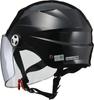LEAD Jet SERIO Motorcycle Helmet with RE40 One Size Shield, Black, -