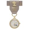 Pocket Watch Strap Watch Analog Leather Belt PEANUTS 75th Anniversary Emblem Watch S Gray [Fieldwork] Women's PNT047-2