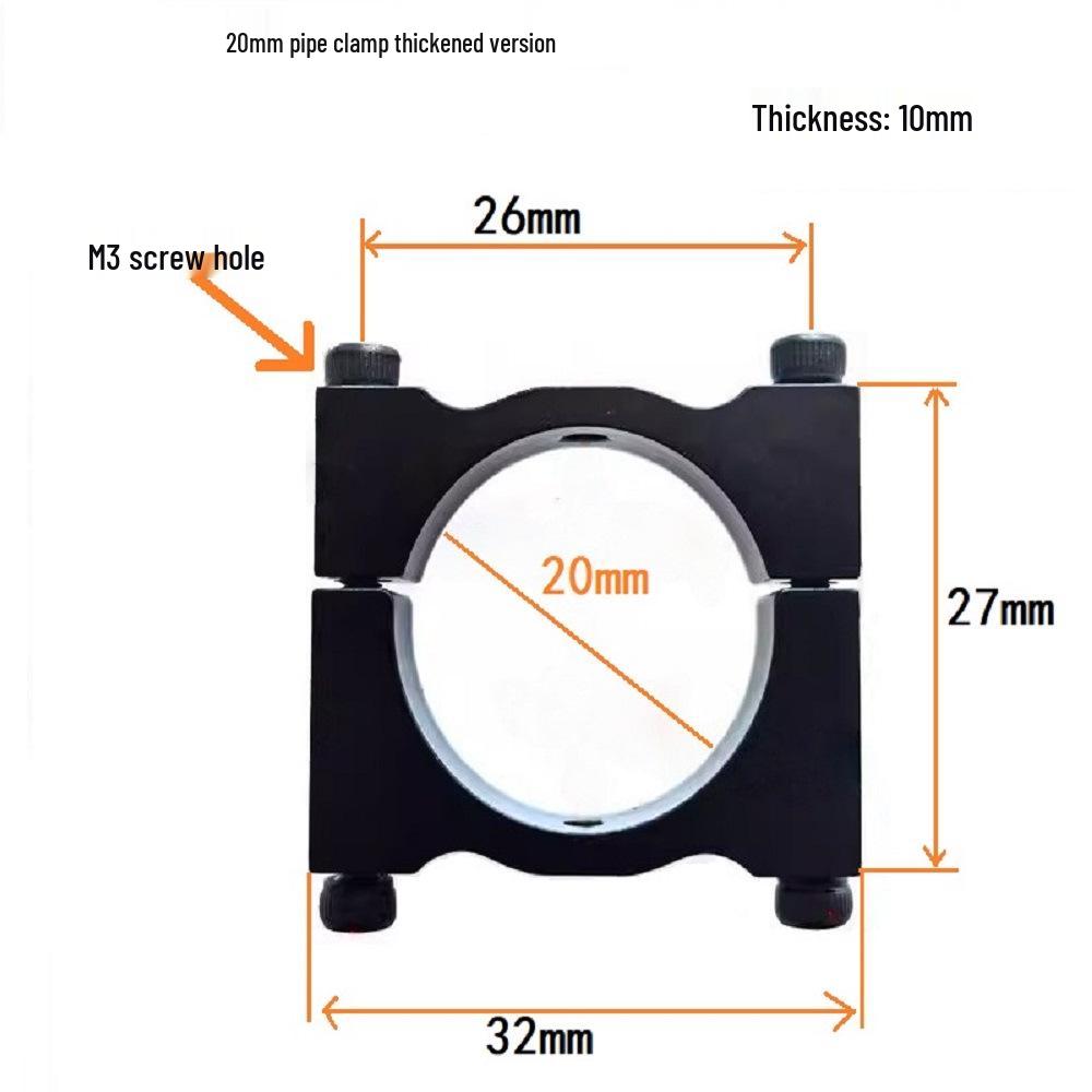 Carbon Fiber Multi-Axis Drone Tube Clamp - M3 Aluminum Alloy for Remote Control Models