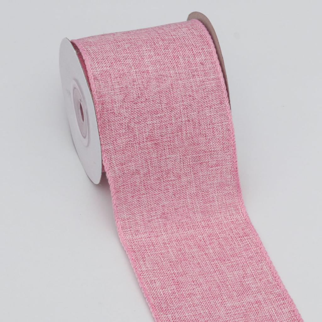 Decorative Romantic and Cozy Solid Color Christmas Day Decoration Ribbon Plaid Ribbon Imitation Hemp Ribbon Wire Edge Imitation Hemp Woven Ribbon