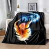 Wolf Moon Reflection Blanket,Suitable for sofas, offices, travel, living rooms, Gifts to relatives and friends, Blanket,Suitable for all seasons.