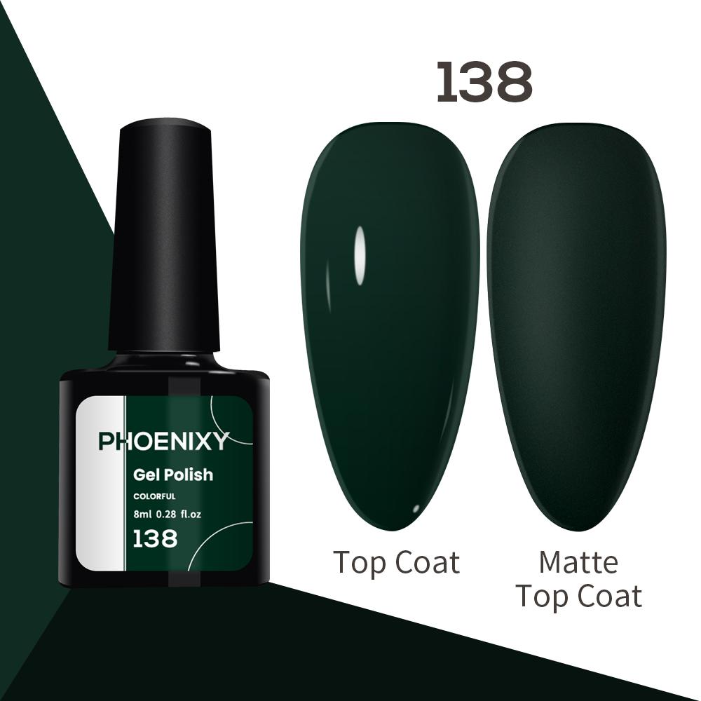 Лак для ногтей PHOENIXY, 8 мл, УФ-светодиодный гибридный лак для дизайна ногтей, гель-лайнер для маникюра, полупостоянная основа, верхнее покрытие, гель с блестками, блестящие цвета, гель