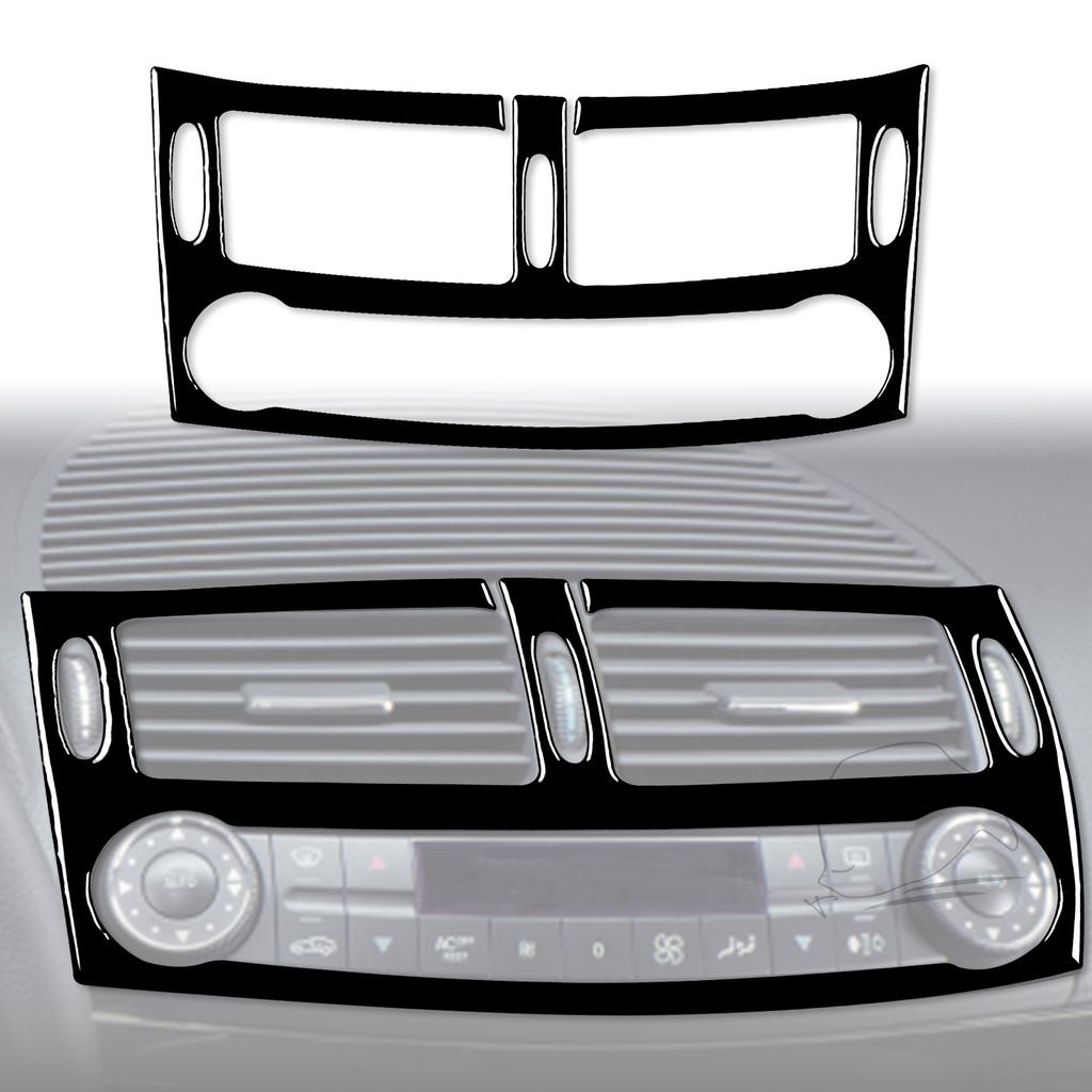 For Benz B Class W245 2005-2011 Real Carbon Fiber CD Control Panel Trim Cover Car Interior Accessories Decorative Sticker