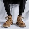 Высококачественные мужские ботинки на шнуровке с высоким голенищем, модная тактическая обувь, винтажная классическая ретро-обувь из натуральной кожи с плюшевой теплоизоляцией