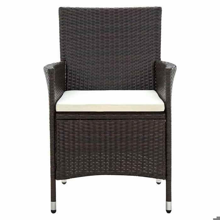 Maison Exclusive - Ensemble à manger d'extérieur 5pcs avec coussins Résine tressée