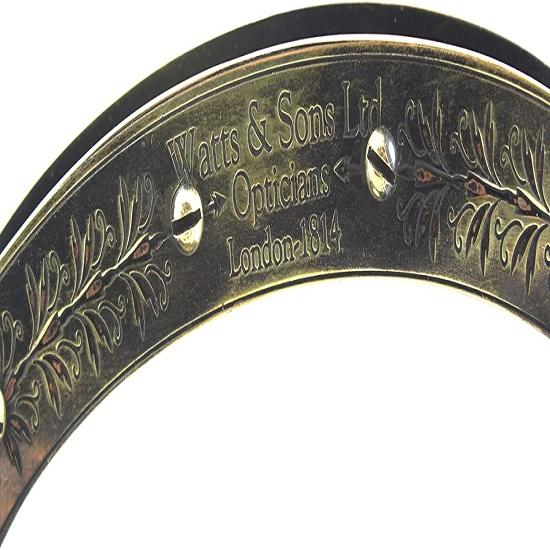 Антикварная настольная лупа Винтажная линза для чтения карт Латунная Складная 22,86 X15,24см Латунь