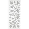 Glitter Stickers - Silver Stars - 110 Pcs - Silver Color - For Adults - Mixed