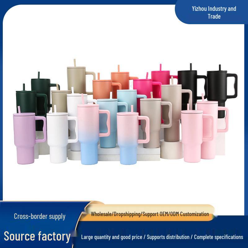 Large Capacity 30oz/40oz Ice Buster Cup - 304 Stainless Steel Outdoor Straw Cup for Car