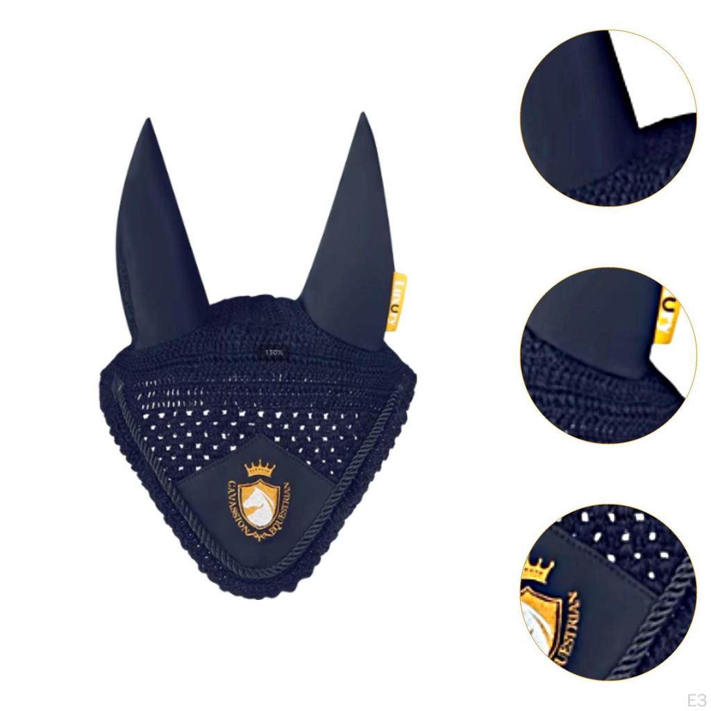 Чехол для ушей лошади, практичный защитный капюшон, конное снаряжение, мягкий, удобный, мушка