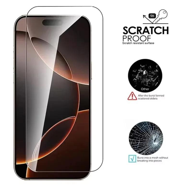 3 шт. закаленное стекло для iPhone 16 11 12 13 14 15 Pro Max защитное стекло для iPhone 13 Mini XR X XS MAX 8 7 16 Plus стекло
