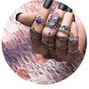 Рекомендуемые европейские и американские модные тринадцать комплектов колец с преувеличенными сапфирами, 13 совместных комплектов колец
