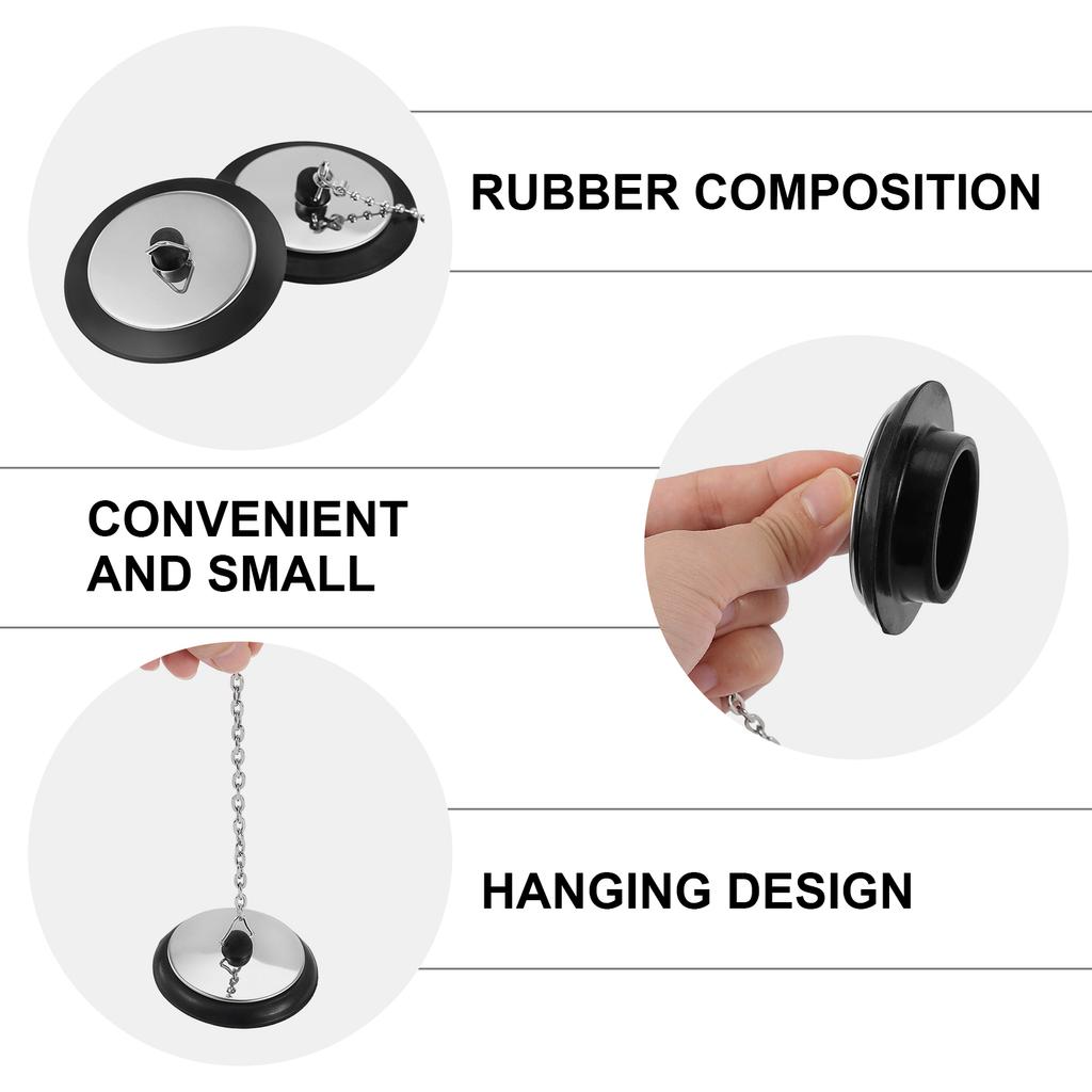 Универсальный набор заглушек для раковины Резиновая пробка для слива ванны с удобным крючком Эффективные резиновые заглушки для слива раковины для кухни