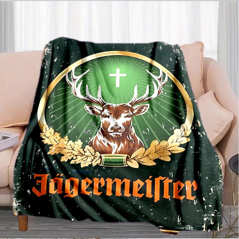 J?germeister: The Spirit Of Tradition Blanket Suitable for Sofas, Beds, Offices, And Camping - Perfect Gift for Halloween Christmas