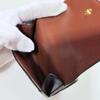 Used Burberry Trifold Wallet Icon Stripe Compact Wallet Leather