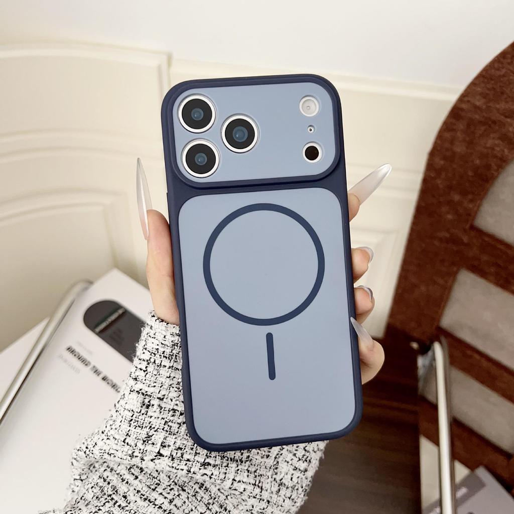 Большой магнитный чехол с окном для Apple 17 Pro Max - Полное покрытие с тонким магнитным кольцом