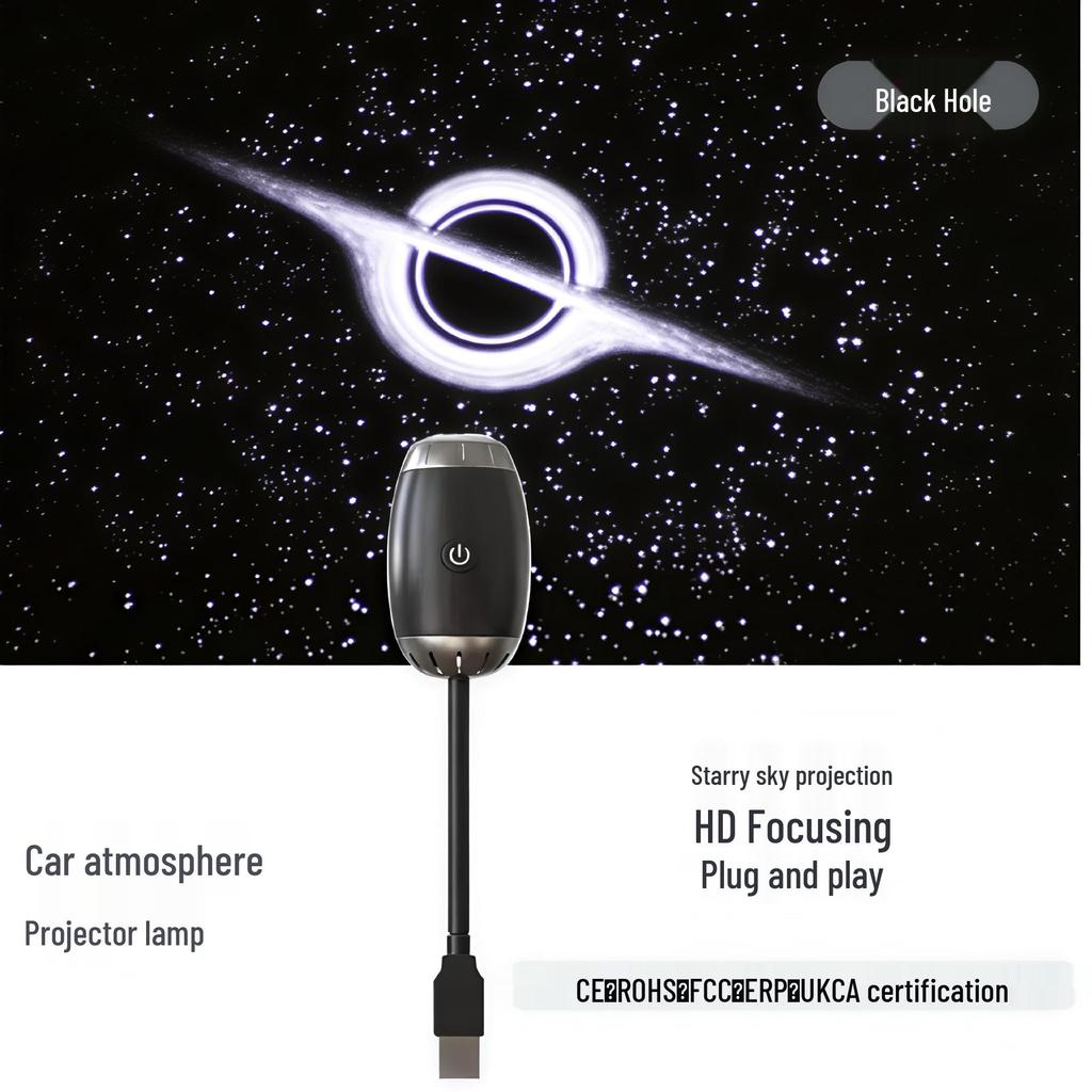 USB-светильник для проекции звездного неба на крышу автомобиля для декора интерьера