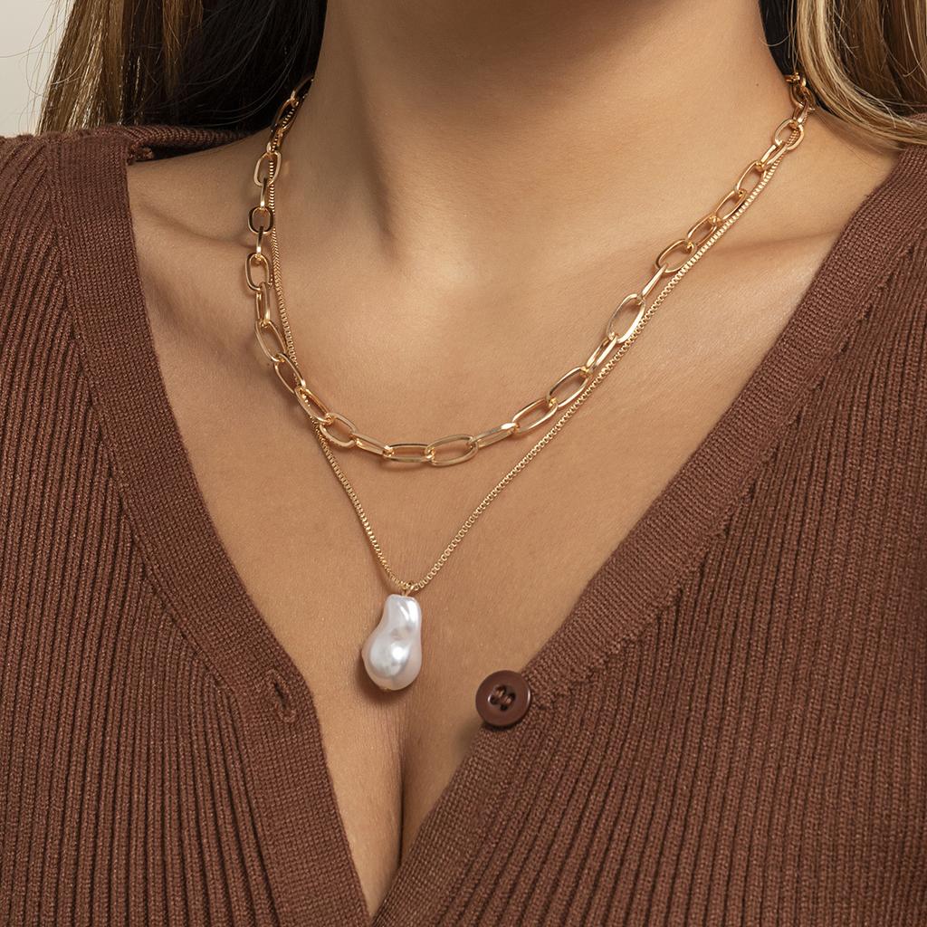 Необычные ожерелья-чокеры с искусственным жемчугом для женщин, винтажные ожерелья и подвески с геометрическим рисунком, винтажный воротник, женские ювелирные изделия