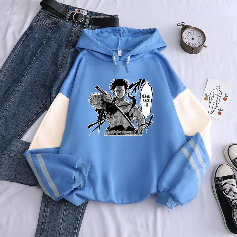Fashion Japan Anime Black Clover Harajuku Hoodies Manga Yami Sukehiro Unisex Autumn And Winter Oversized Long Sleeve Sweatshrits