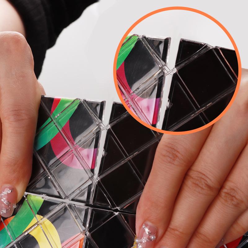 Magic Cube 8-Piece Black Speed Cube - Competitive Twisty Puzzle Educational Toy for Children with Simple Packaging