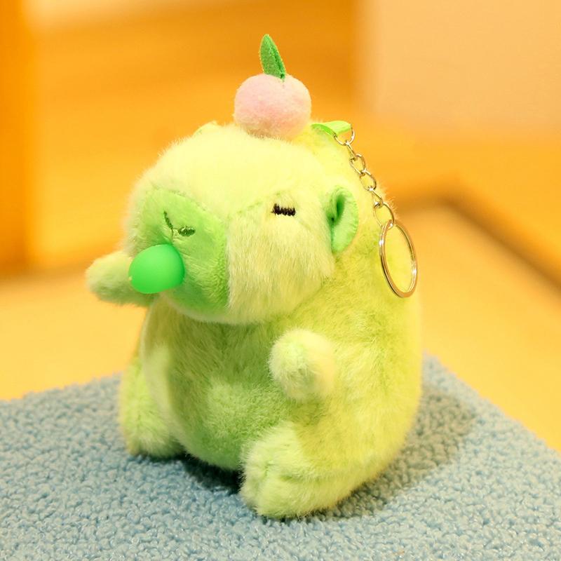 15 см милый плюшевый кулон в виде мыльных пузырей Капибала, мультяшный брелок-подвеска в виде капибары, кукла, плюшевый брелок, украшение для автомобиля, подвеска