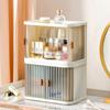 Desktop Storage Box Cabinet Organizer Dustproof Cosmetic Organizer Foldable Multi-Purpose Stackable Storage Drawer Save Space
