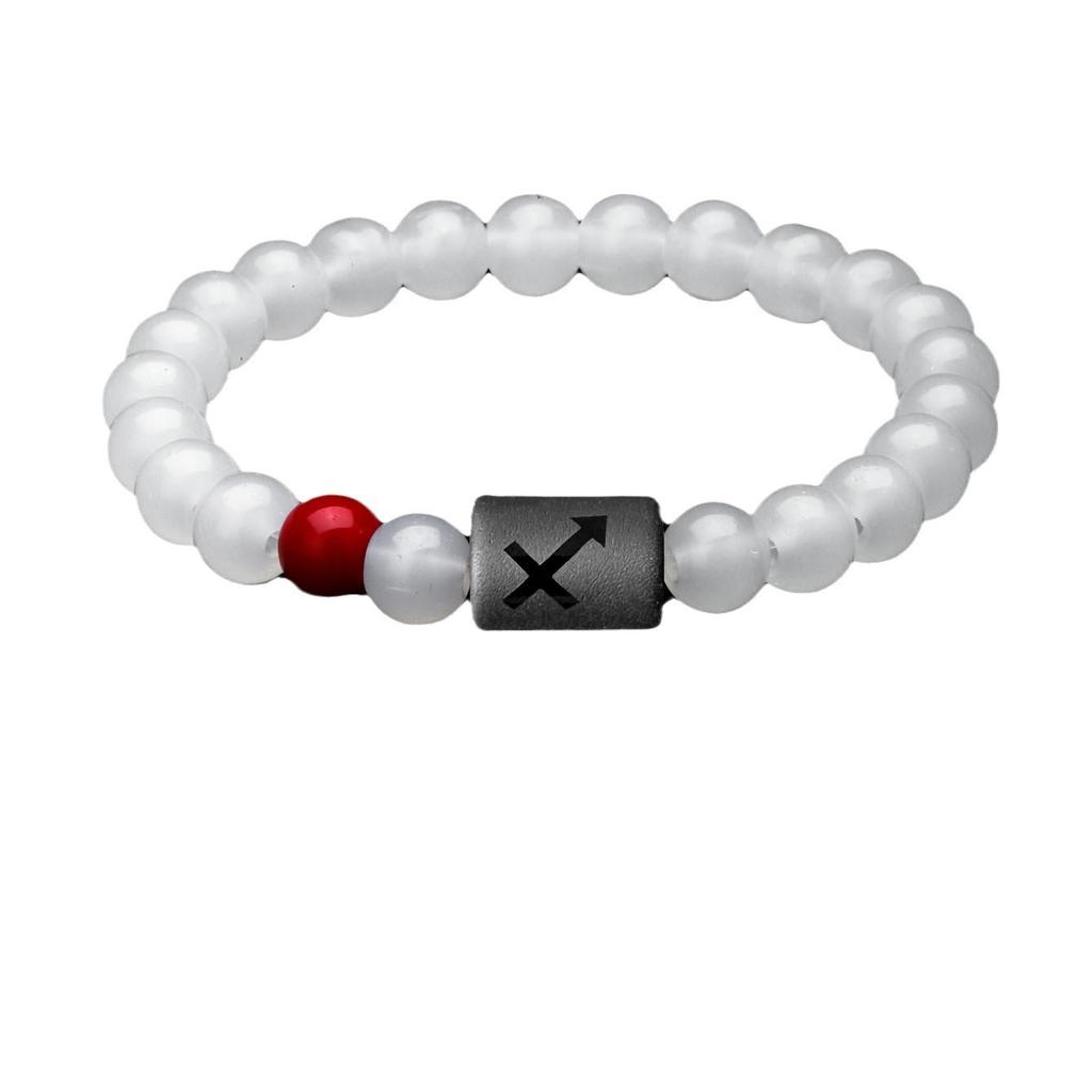 12 Constellation Natural Stone Beads Bracelets For Men Women Zodiac Signs Bracelet Aries Taurus Virgo