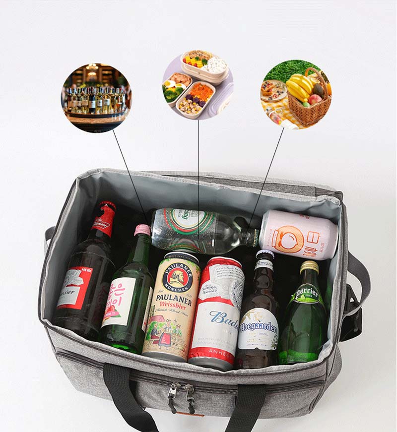 35l Large Collapsible Cooler Bag Leakproof Insulated Thermal Tote Portable Beach Fishing Camping With Shoulder Strap