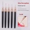 Набор кистей для нейл-арта из 5 штук, японские ультратонкие лайнеры для гелевых ногтей - Идеально подходят для рисования, прорисовки и контурирования цветов.