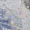 1pcs Ocean Marine Life Jellyfish Dolphin Shell Starfish Frangipani Ocean 5D Nail Art Stickers Embossed Nail Decals