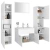 VidaXL Ensemble de Meubles de Salle de Bain Armoire de Rangement Placard de Toilette Miroir Mural Armoire d'Evier et Lavabo 3071225