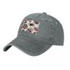 Day Of The Dead Skulls And Roses Baseball Caps Snapback Denim Fabric Hats Casquette Streetwear Baseball Cowboy Hat for Unisex