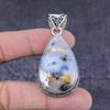 Подвеска из стерлингового серебра 925 пробы с натуральным дендритовым опалом ручной работы 2,36 дюйма r2z63