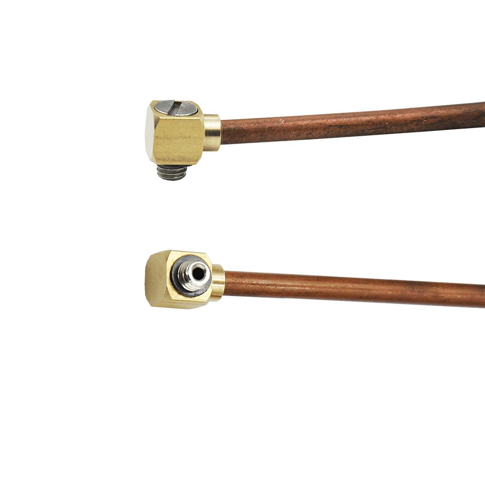 Upgrade Full Copper Hydraulic Oil Pipe Connectors For 1:14 RC Metal Excavator Metal Arm Part