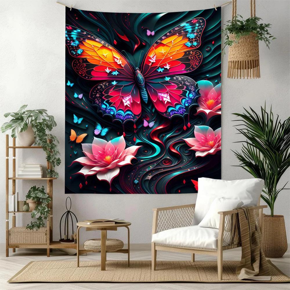Butterfly Dream Catcher Wall Decor Tapestry Art For Pet Memorial Birthdaywedding Party Backdrop Family Gift