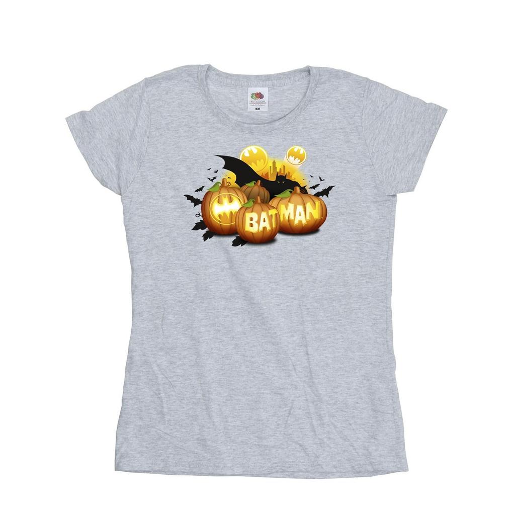 DC Comics Womens/Ladies Batman Pumpkins Cotton T-Shirt