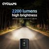 CYCLAMI CYC2200 Велосипедный Фонарь Передняя Фара Тип-C Перезаряжаемый Велосипедный Фонарь IPX6 Водонепроницаемый Фара Велосипедные Аксессуары 7