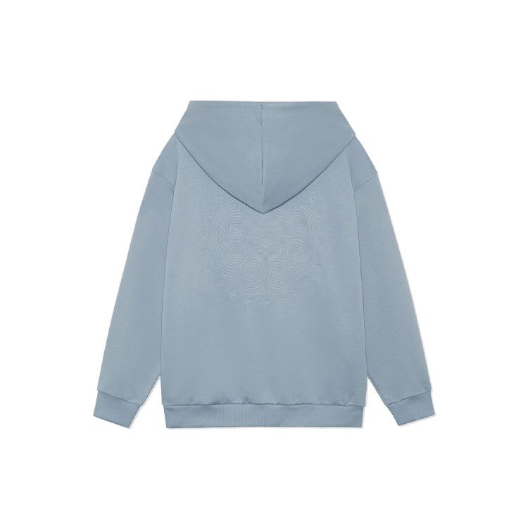 Li Ning SS22 Свободная толстовка с капюшоном унисекс толстовки Mist-Blue AWDS220-3