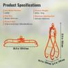 Timber Claw Hook, 36 inch 4 Claw Log Grapple for Logging Tongs, Swivel Steel Log Lifting Tongs, Eagle Claws Design with 3307 lbs/1500 kg Loading