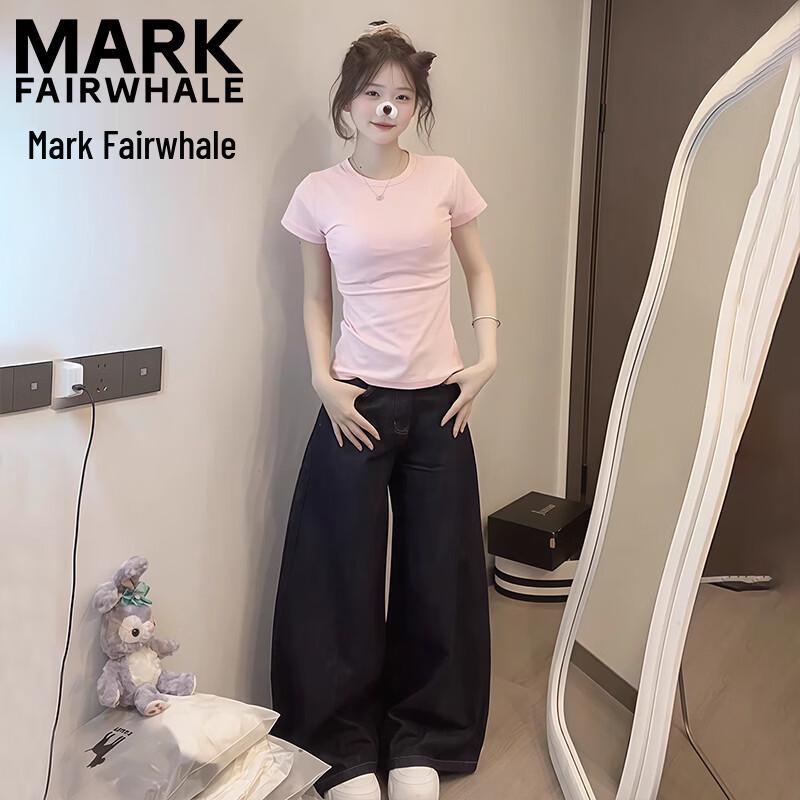 Mark Fairwhale Женская приталенная футболка с круглым вырезом и коротким рукавом