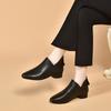 2025 новые осенние остроносые ботильоны на плоской подошве из мягкой кожи, женские ботинки Мартин на толстом каблуке, весенне-осенние одинарные ботинки на мягкой подошве, удобные ш