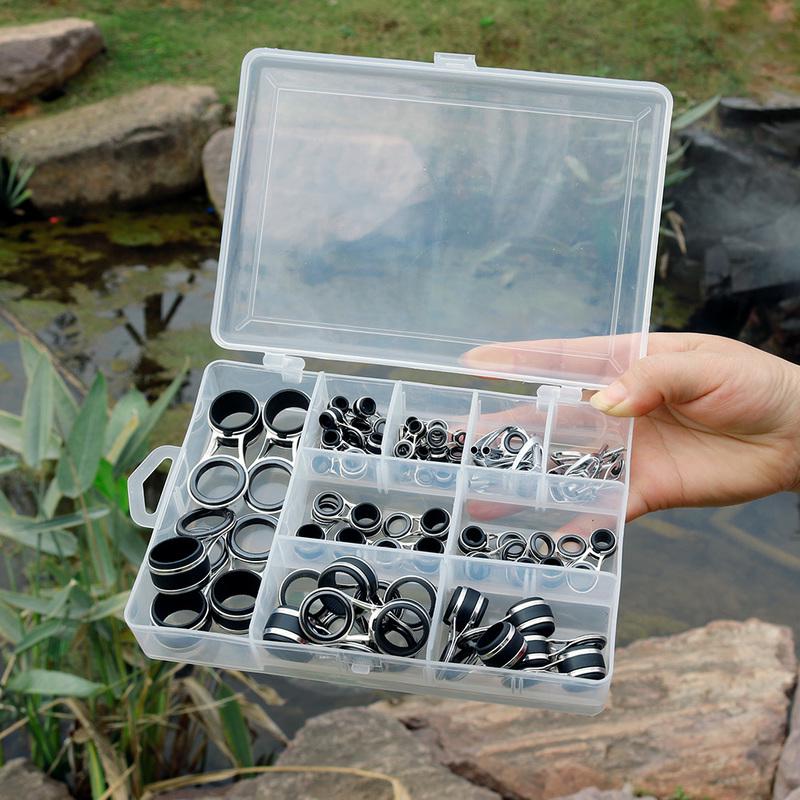 55 шт./лот, направляющие кольца для удочки, ремонтный комплект для наконечника удочки, кольца для глаз, аксессуары Peche, рыболовные снасти
