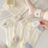 Summer Crystal Silk Women's Cartoon Sporty Short Socks - Breathable and Transparent