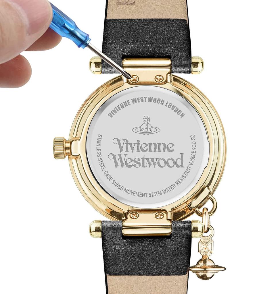 VIVIENNE WESTWOOD Сменный ремешок для часов VV006, Розовая кожа, 16 мм (Фитинг собственной разработки)