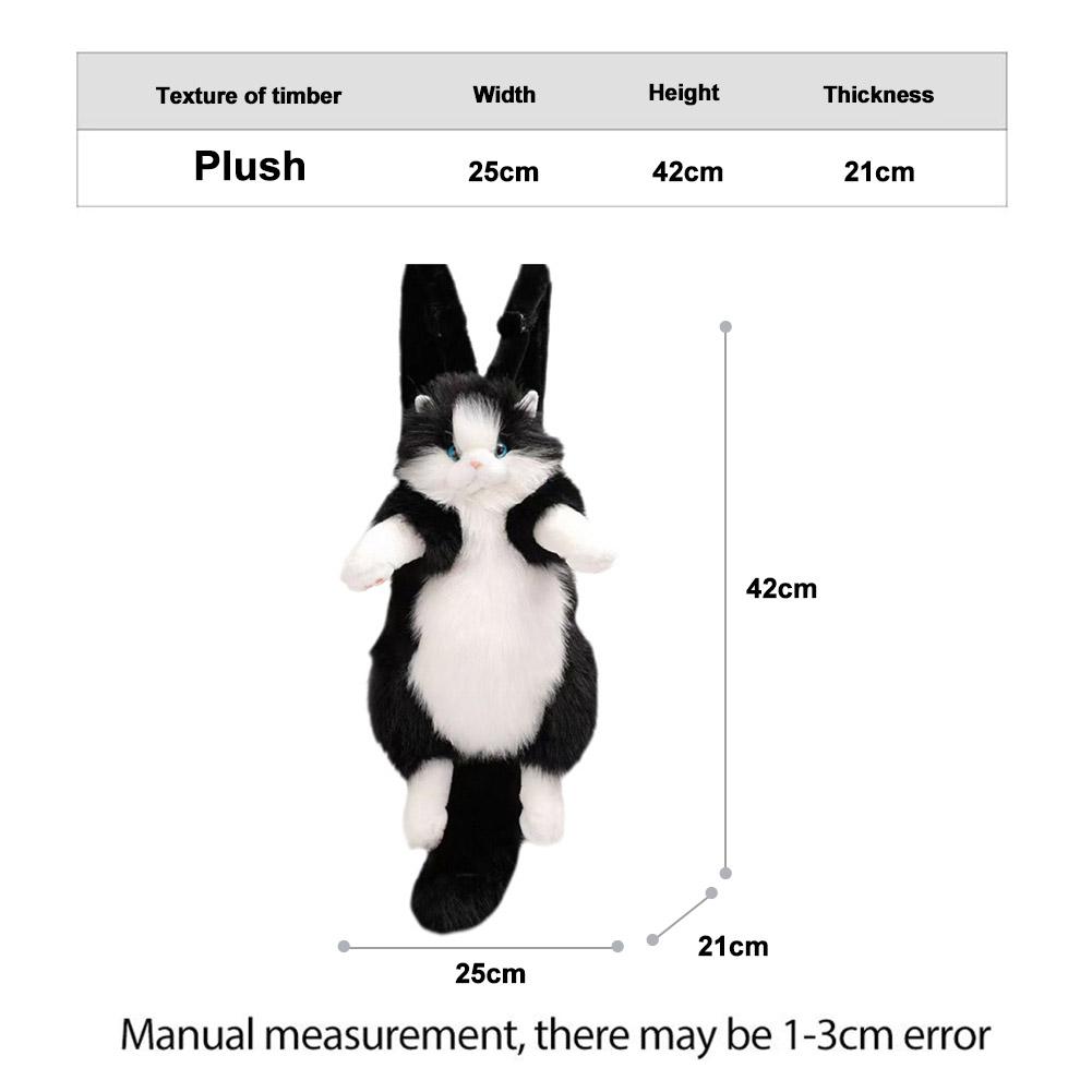 Милый Имитация Кошки Дизайнерский Рюкзак Женский Мягкий Плюшевый Модный Рюкзак Сумка для Женщины Школьная Сумка Подарок для Девочек